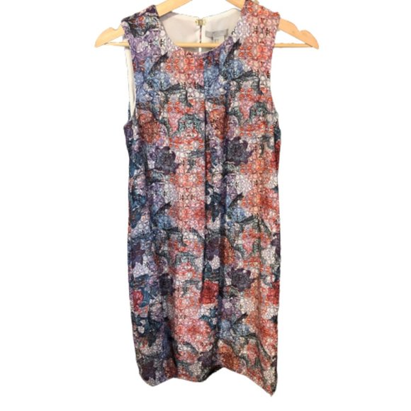 Floral Summer Business Casual Sheath Dress Size 4 - Picture 2 of 4